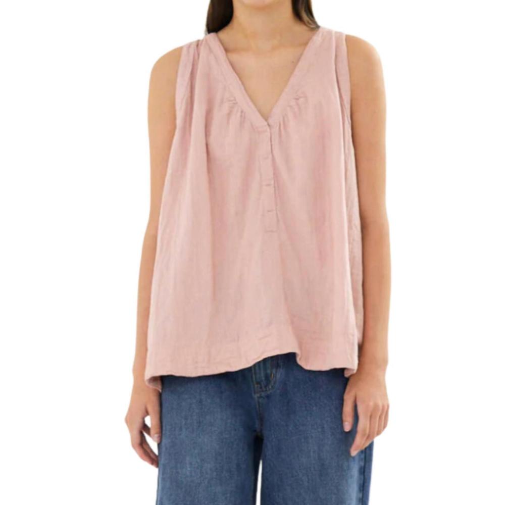 NEW RABENS SALONER ljuba v-neck tank top in pink